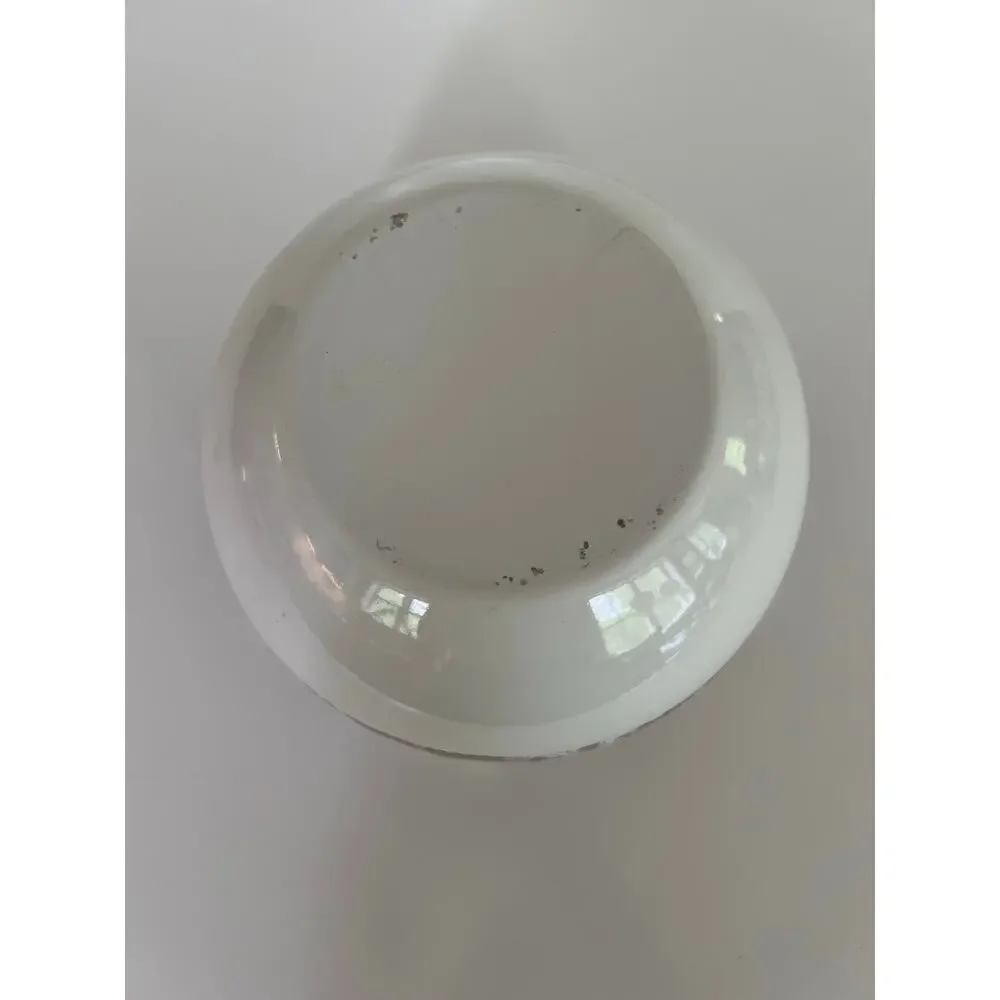 Kaj Franck for Finel Arabia Scandinavian White Brown Enamel Bowl JL
